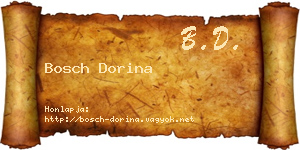 Bosch Dorina névjegykártya